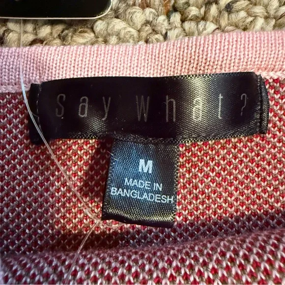 Say What pink Cherry Cropped Tank Top size medium - Picture 11 of 11